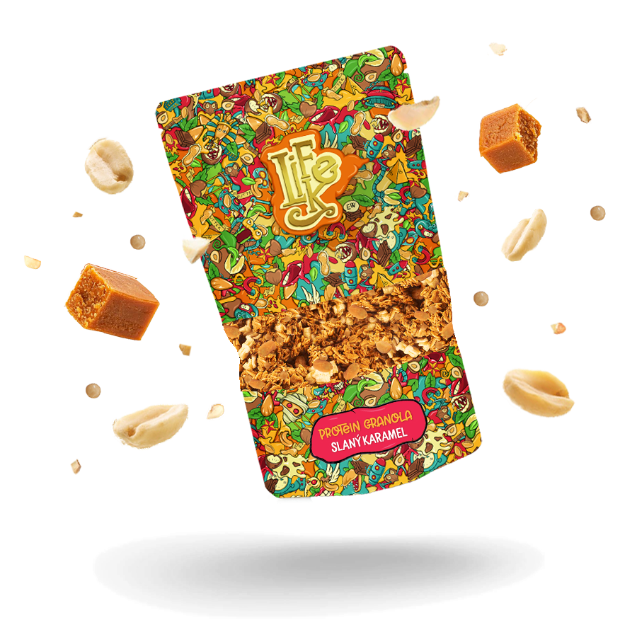 Protein granola slaný karamel