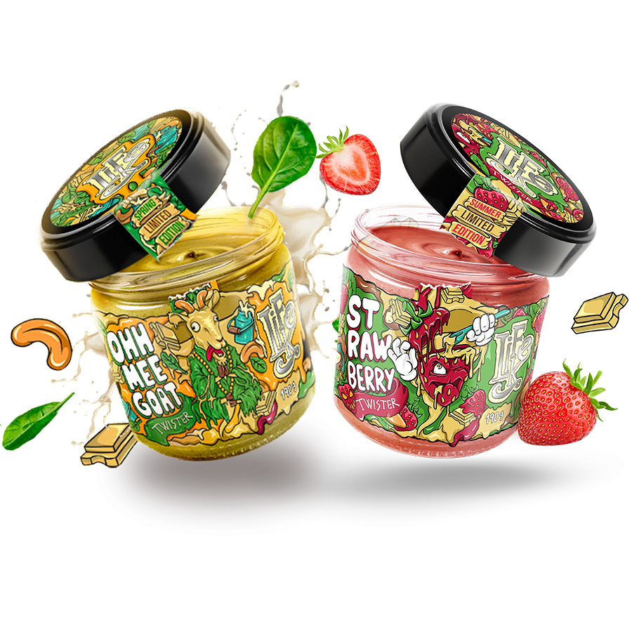 AKCE 1 + 1 Strawberry a OhhMeeGoat Twister AKCE 1 + 1 Strawberry a OhhMeeGoat Twister